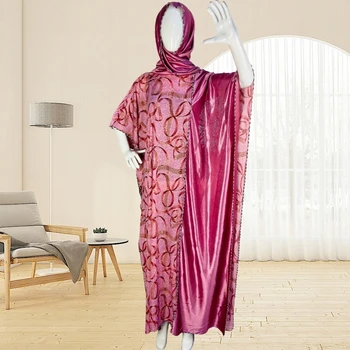 Flower Print Aafrika Kleidid Naistele 2023 Dashiki Suvi Sügis Maxi Kleit Daamid Traditsioonilise Aafrika Riided Haldjas Dreaes