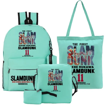 Slam Dunk Seljakott Komplekt 5tk/set reisikotid Vabaaja Messenger Bag Vintage Kott Mündi Rahakott Rukawa Kaede Koolikotti 2023 Mochila
