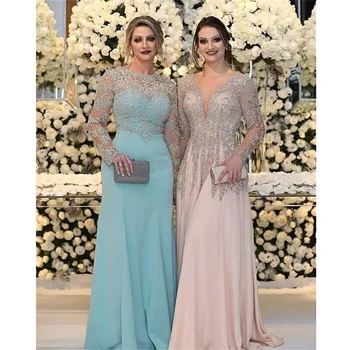 2023 Elegantne Luksus Ema Pruut Kristallid Profileerimine Sifonki Pluss Suurus Pulm Pool Õhtul Hommikumantlid Kleit Vestidos De Gala