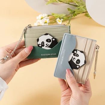Armas Väike Panda Mündi Rahakotid Uus Disain Ultra-Õhuke Kaardi Omanik Üliõpilastele Mini Lukuga Kotis Hangable Kett Raha, Raha, Kott