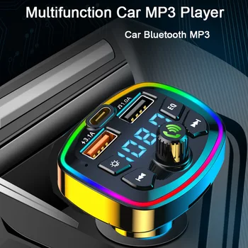 USB Quick Laadija Auto Traadita 5.0 Bluetooth-FM-Transmitter-MP3, USB/TYPE - C PD Laadija Adapter iPhone 14 13 12