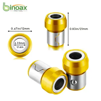 Binoax 1/3 Tk Magnet Kruvi Ringi Metal Bit Magnetizer Rõngas Kruvi Magnet Omanikud Sobib 6.35 mm Hex Kruvikeeraja Võimsus Bitti