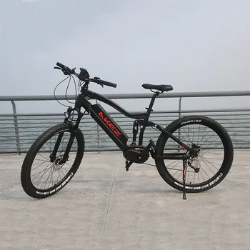 Alumiinium kahekordne šokk elektripliit, bike 27.5 tolline pehme saba off-road elektriline jalgratas keskel paigaldatud mootor mountain bike