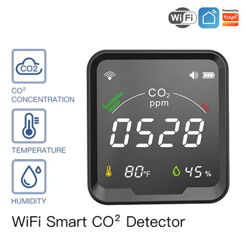 WiFi Tuya Smart CO2-Detektori Temperatuur, Niiskus, Õhu Kvaliteet Detetor Süsinikdioksiidi Jälgida Arvesti APP Kontrolli Kodu-Kontor