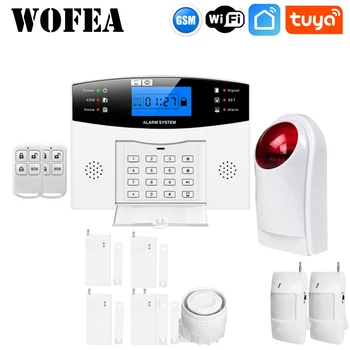 WiFi GSM-Alarm Süsteem Tuya Smart Home LCD Ekraan APP Kontrolli Klaviatuuri Maja Valve Turvalisus Alarm Toetada Häält, 11 keelt