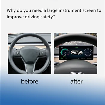 Linux Süsteemi Carplay Android Auto Tesla Mudel 3 Mudel Y Auto LCD Digitaalne Vahend Multimeedia Mängija, Ekraan Armatuurlaual