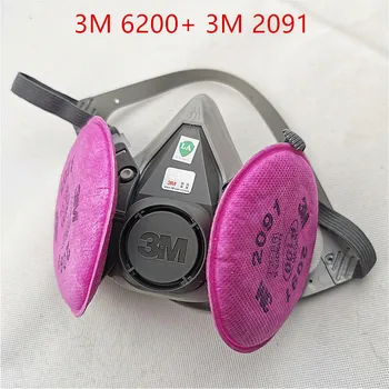3M 6200 Gaasi Mask Facepiece Respiraator 3M 2091 Filter Sobiks