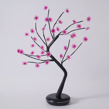 RGB Cherry Blossom Tree Light koos Kaug-Värviline Led Night Light Kunstlikku Lille Bonsai Puu Laua Lamp Home Decor TS1