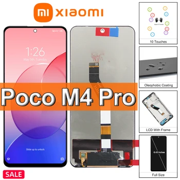 Algne Jaoks Xiaomi Poco M4 Pro 5G LCD Puuteekraani Klaas Paneel Digitizer Montaaž, Koos Raami Xiaomi M4 Pro 5G LCD