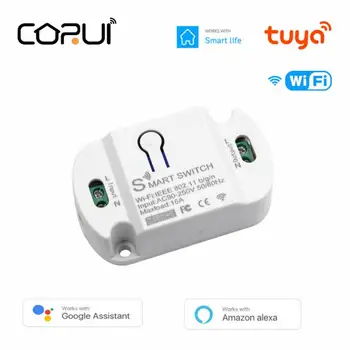 CORUI Tuya 10/16A Smart Wifi Lülitage Taimer Traadita Lülitid Targa Kodu Automaatika Kooskõlas Samrt Elu Alexa Google Kodu