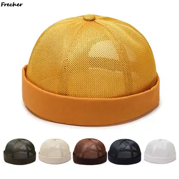 Hingav Võrgusilma Unisex Melon Ühise Põllumajanduspoliitika (Solid Color Suvel Brimless Müts Hip-Hop Skullcap Street Style Beanies Mütsid Moodi Peakatted