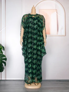 Aafrika Kleidid Pluss Suurus Naised Aafrika Riided Dashiki Ankara peep varba kingad Komplekt Kleit Türgi Moslemi Pits Pulmapidu Pikk Kleit