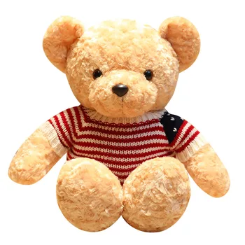 Uus Saabuvad 18/32cm Armas Pehme Kawaii Kanda Kampsun-Ameerika Teddy Bear Palus Mänguasjad Täistopitud Nukk, Loomad, Lapsed Sõbranna Kingitus