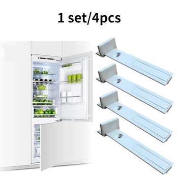 4 tk Külmik sahtel slide raudtee Integreeritud külmkapi ukse plastist kinnitusklamber millega peidetud tüüp lükake riiul raudtee komplekt