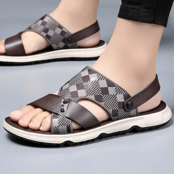 Sandaalid meestele on pehme uued suve lateks padi välise kulumise, hingav sussid nii sõidu-ja vaba aja veetmise rand kingad