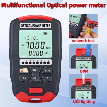 Mini Optical Power Meter(-70~+10dBm/-50~+26dBm OPM)Koos Network Test-ja LED-Valgustus AUA-D7/D5/DC7/DC5 Kiudoptilise Kaabli Tester