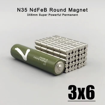 50~1000Pcs N35 3mm x 6mm magnetid Ring Magnetid Neodüüm Magnet 3x6mm Alalise NdFeB Tugev Võimsad Magnetid 3*6 mm