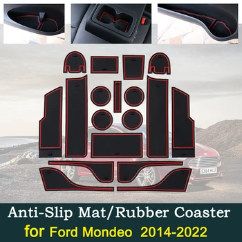 Anti-Slip Värava Matid Cup Ukse Groove tampoonid Ford Mondeo 2014~2022 Auk Pad Auto Interjööri Stiil Tarvikud Loominguline Vidinaid