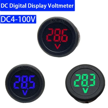 DC4-100V Digitaalne Voltmeeter LED Digitaalne näidik Ümmarguse Voltmeeter Auto Pinge Praeguse Arvesti Volt Detektor Tester Ekraan Paneel