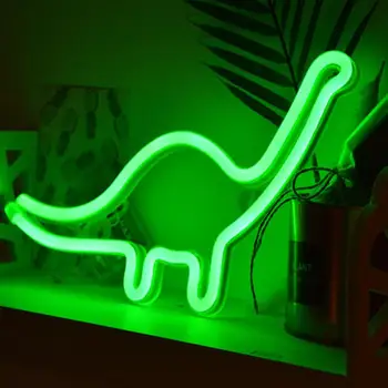 Dinosaurus Kuju Disain Neoon Märk öö Tuli Toas Seina Kaunistused Koju LED Night Light Kodu Jõulud poistele