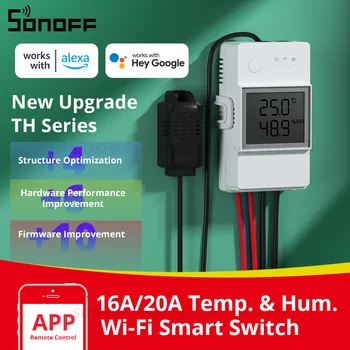 SONOFF TH Elite 16A 20A Wifi Lüliti Smart Temperatuuri ja Niiskuse Jälgimine LCD Ekraanil Automaatne Režiim Smart Home Kontrolli