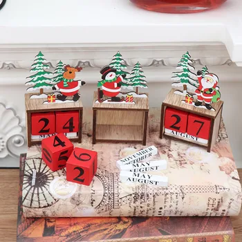 Puidust Jõuluehe Taimer Kalender Xmas Kaunistused Santa Claus Elf Decor Häid Jõule Kaunistused Kodu-Noel
