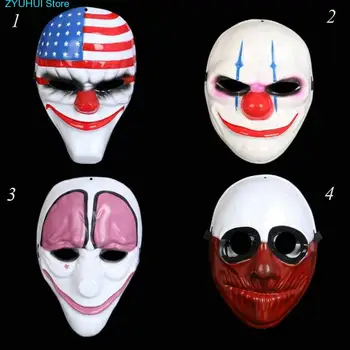 1TK Hulgi PVC Halloween Mask Jube Kloun Pool Maski Palgapäev 2 Maskeraad Cosplay Jube Halloween Maskid
