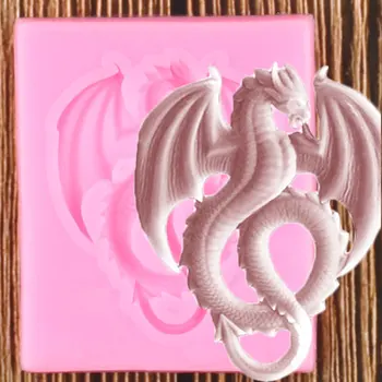3D Dragon Silikoonist Vormid Beebi Poole Cupcake Torukübar Fondant Kook Dekoreerimiseks Vahendid Candy Polymer Clay Šokolaadi Gumpaste Hallitusseened