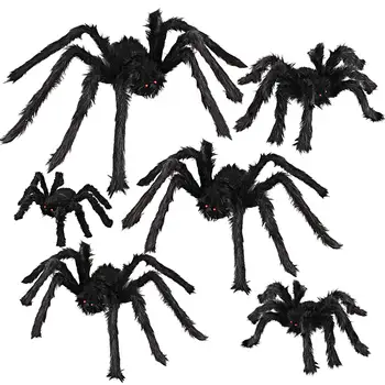 1tk Halloween Spider Kaunistused, Realistlik Karvased Ämblikud , Jube Ämblik Rekvisiidid Siseruumides, Väljas ja Õue Jube Decor
