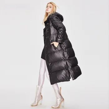 2021 Talve Jope Naistele 90% Valge Part Alla Paks Mantel Sooja Ülerõivad Overcoat Streetwear X-pikk Parka Uus Mood
