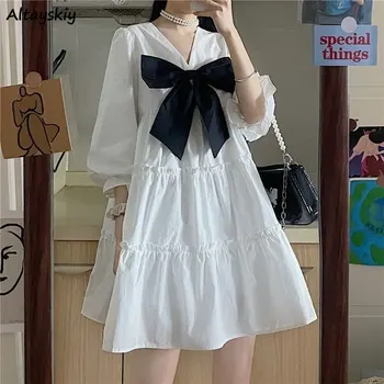 Kleidid Naistele Segast Printsess Preppy Stiili Suvel Uus Korea Magus Vestidos Mini Vintage Casual Streetwear Õrn Esteetiline