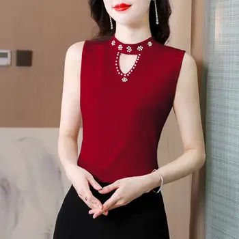 Naiste Varrukateta Tank Top Suvel Uus korea Fashion Kootud Veste Sexvy Slim Basic Stiilne T-särk Camisole
