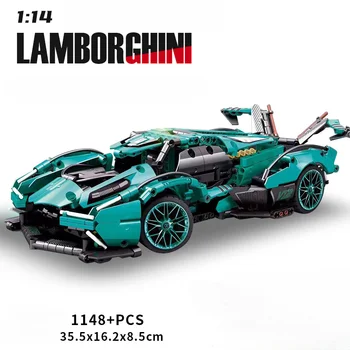 Tehnilised Lambo V12 Visioon Super GT Speed Sport Auto ehitusplokid Puldi Power Pack Mänguasjad Täiskasvanud Lapsed Kingitusi