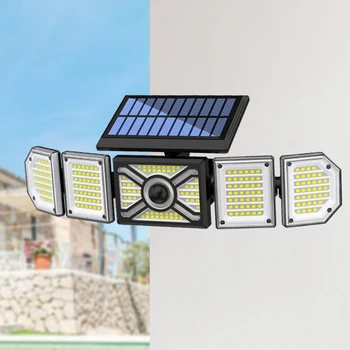LED Solar Dekoratiivne Lamp Automaatne Kuma Seinale Paigaldatud Outdoor Lamp Lihtne paigaldada Lane Kerge Intelligentne Andur Hoovis