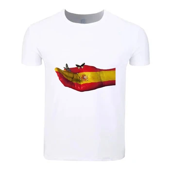 Hispaania Lipu Puuvill Õpilased Suvel T-Särgi Custom Vabaaja Lühikesed Varrukad Mehed Naised Poisid Tüdrukud T-Särk Tees Lapsed Tshirt