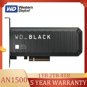 Western Digital WD BLACK 1TB 2TB 4TB AN1500 NVMe Sise-Mängude Solid State Drive SSD Add-In-Kaart PCIe Gen3 * 8 Kuni 6500 MB/s