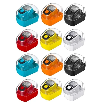 12Pack Counter Clicker Värvikas 5-Kohaline Pihuarvutite Counter Clickers LED Valgus,Läbi Rõnga
