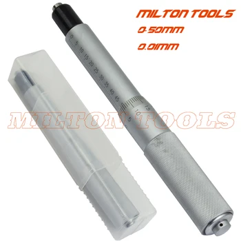 50mm x 0.01 mm 0-50mm mikromeeter pea mutri Metallist Mõõta Tööriista korter peaga Mikromeeter Pea