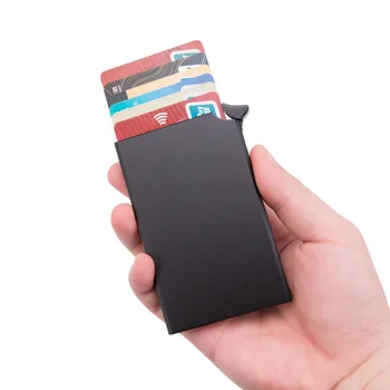 Alumiinium Krediitkaardi Omanik Kaardi Rahakott Meestele RFID Blokeerimine Pop-Up Kaart Omanik Naised Minimalistlik Alumiinium Smart Rahakott