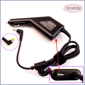 65W Sülearvuti Auto DC Adapter, Laadija +USB jaoks Acer Aspire E5-722G M5-583P M5-481G M5-481PT M5-481T M5-581T M5-581TG M5-582PG