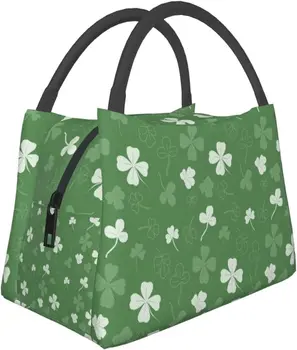 St Patrick ' S Day Roheline Lill Isoleeritud Lõuna Kott Korduvkasutatavad Suur Lunch Box Külmik Toidu Ladustamise Kott Töö, Reisimine Kooli