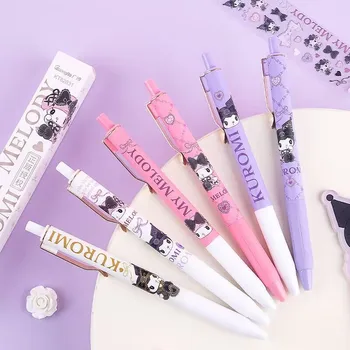 Sanrio Hello Kitty Kuromi Minu Meloodia Cartoon Armas Õpilased Iga Päev Kirjutamine Armas Geeli Pliiats Pime Kast Tüdruku Südame Test Pen Vajutage Pliiatsi