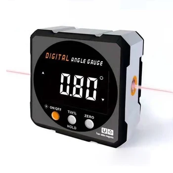 4*90° Digitaalne Tase Nurga Näidik Digitaalne Laser Nurgamõõtjaga Inclinometer Laser Tasandil Valitseja USB Chargable Magnetic Base Goniometer