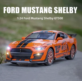 1:24 Ford Mustang Shelby GT500 Sulamist sportauto Mudel Diecasts Metallist Suur Simulatsioon Heli, Valguse Kogumise Laste Mänguasi Kingitused