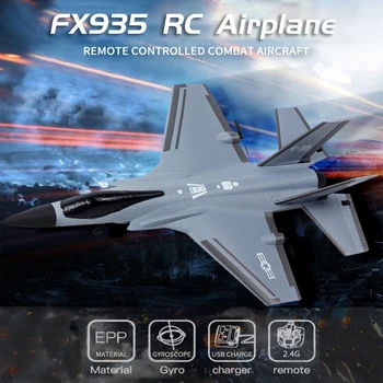 FX935 2.4 G RC Lennukite Õhusõiduki lahingulennukid LED Prožektor 3 Algajale EPP Vaht Fikseeritud Tiibadega Lennuk Mänguasjad
