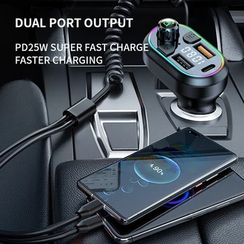 Auto Bluetooth-5.0 FM-Saatja Kiire Laadija MP3-Pleier Auto Bluetooth Vastuvõtja Mobiiltelefoni 