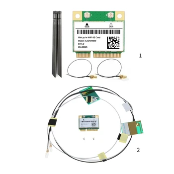 Võrgukaart, WiFi, 6E AX210HMW Mini PCI-E Wifi6e Kaart Bluetooth-ühilduva-5.2 AX210 Traadita Adapter 5374Mbps 3-Band