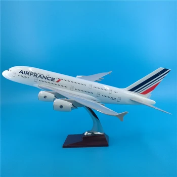 45cm Air France A380 Simulatsiooni Staatiline Vaik Õhusõiduki Mudel Teenetemärgi Kogumise Suveniiride Ekraan