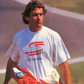 Brasiilia Vormel-Ühe Sõitja Ayrton Senna Sama Retro F1 T-särk Puuvillane Materjal 2D Trükkimine Meeste ja Naiste Laste Suve
