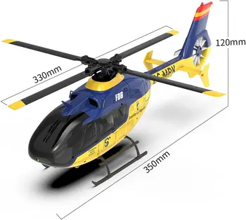 F06 RC Helikopter koos Valgus-1/36 2.4 G 6CH Direct Drive Harjadeta Mootor Standardvigurlennud EC135 Intelligentne Moodul RTF Versioon